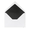 Mourning envelope 4,72 x 7,52 in - SILK LINING black - gray fine frame