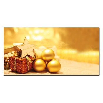 Weihnachtsbriefumschläge DIN lang m. goldenen Kugeln