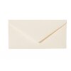 Enveloppes DIN longues - 11x22 cm - crème délicate avec un rabat triangulaire