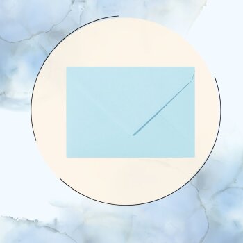 Envelopes DIN B6 (4,92 x 6,93 in) - light blue with triangular flap
