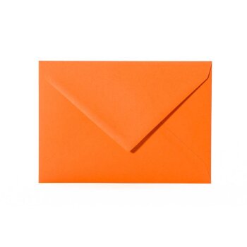 Enveloppes DIN B6 (125 x 176 mm) - Orange avec rabat...