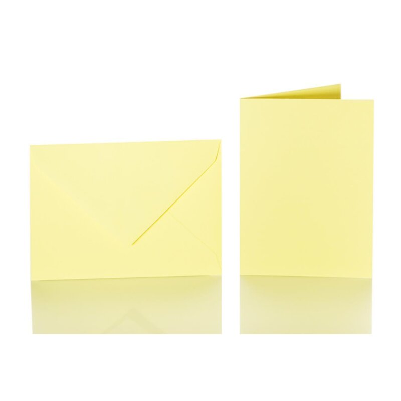 Briefumschläge B6 + Faltkarte 12x17 cm - gelb