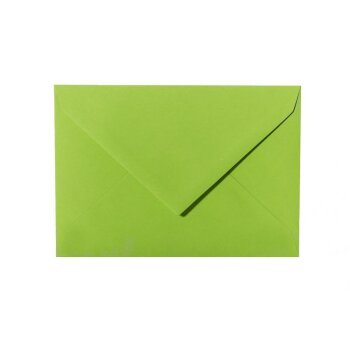 Briefumschläge DIN B6 (125 x 176 mm) - Grasgrün mit Dreieckslasche