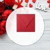Enveloppes carrées 150x150 mm, 15x15 cm en rouge vin à rabat triangulaire