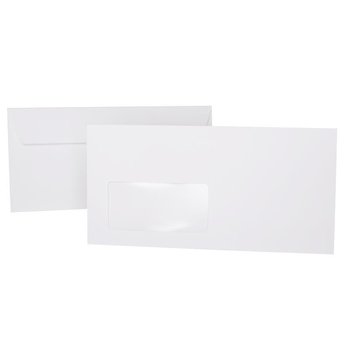 envelopes 11x22 cm Self-Adhesive Strip with window - white
