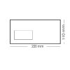 100 Briefumschläge  DIN lang 11x22 cm mit Haftstreifen und Fenster 75g - Weiß