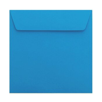 Square envelopes 7,28 x 7,28 in intense blue with...