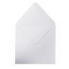 Envelopes with inner lining in white 6,10 x 6,10 in in wedding newlyweds left silver in white in 120 g / qm