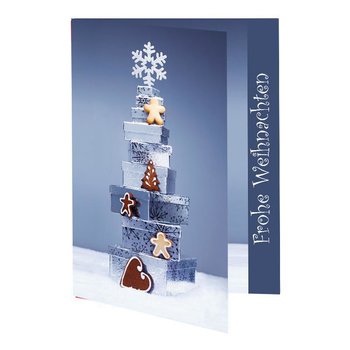 Weihnachtskarte "Geschenkpyramide" 10x15 cm...