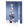 Carte de Noël "pyramide cadeau" 10x15 cm avec enveloppe C6 en blanc