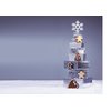 Carte de Noël "pyramide cadeau" 10x15 cm avec enveloppe C6 en blanc