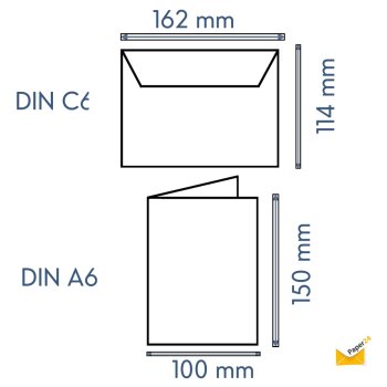 Envelopes C6 with adhesive strips + folding card 3.94 x...