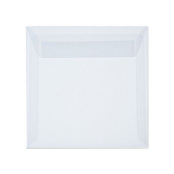 Square envelopes with adhesive strips 5,91 x 5,91 in in transparent 100 g / qm