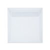 Buste quadrate con strisce adesive 150x150 mm, 15x15 cm in trasparente 100 g / qm