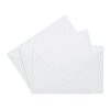1000 Stück Briefumschläge 120 x 180 mm - "Claudia" Weiß mit Innenfutter in Grau - 100 g/qm