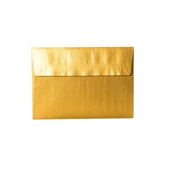 Umschl&auml;ge DIN B6 (125 x 176 mm) - Gold mit Haftstreifen