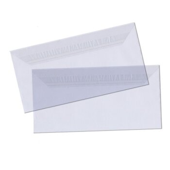 50 DIN long foil envelopes plastic envelopes 4,33 x 8,66...