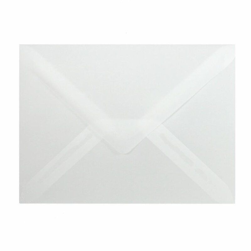 Transparenter Briefumschlag  116 x 180 mm- Klar mit Dreickslasche