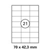 1 feuille A4 chacune avec 21 étiquettes jet dencre pour copie laser 70 x 42,3 mm