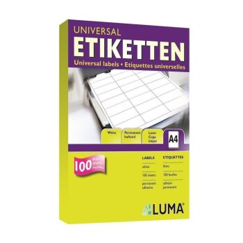 1 Pack mit je 2400 Laser Copy Inkjet Etiketten 63,5 x...