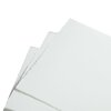 100 carte reali fatte a mano lunghe DIN semi-opache, 240 g / m², bianche, 100 x 210 mm