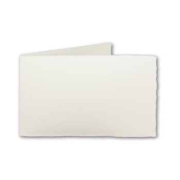 100 handmade paper cards A6 semi-matt, 240 g / m², white,...