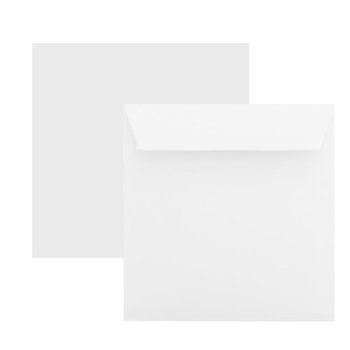 Enveloppes carrées 160x160 mm blanc polaire avec bandes adhésives 100 g