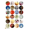 24 Etiketten Sticker Weihnachten Kalender 40 mm selbstklebend 99102