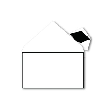 Pack 25 Sympathy Envelopes 120x195 mm - lining - black 2...