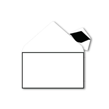 Pack 25 Sympathy Envelopes 120x195 mm - lining -  black 2 mm frame