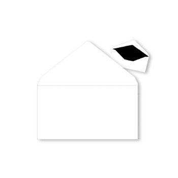 Pack 25 Sympathy Envelopes 120x195 mm - lining -  black 2...