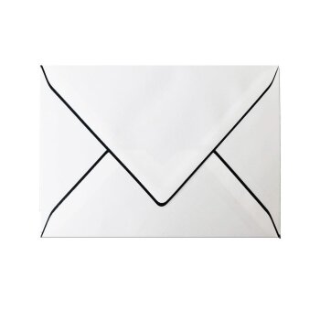Enveloppes de deuil, blanches, lin, avec doublure, bordées de 2 mm, 119x181 mm # 77235210