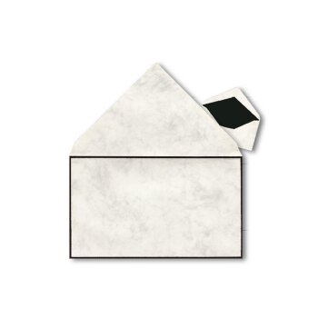 Pack 25 Sympathy Envelopes 120x195 mm - lining - black 2...