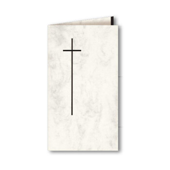 Trauerhüllen, Marmor, 90g.,Futter, Spiegelgerändert,120x202 mm mit passendenTrauerkarten 75 marmoriert