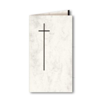 Trauerhüllen, Marmor, 90g.,Futter, Spiegelgerändert,120x202 mm mit passendenTrauerkarten 100 marmoriert