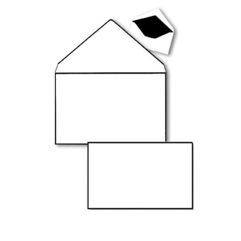 100 enveloppes de deuil, blanches, semi-mates, avec doublure, bordées de 2 mm, 107x170 mm avec cartes de deuil