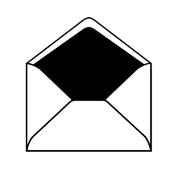 Sympathy envelope 120x190 mm - lining - blackes Kreuz