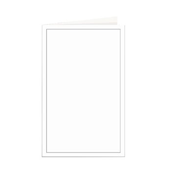 Cartes de deuil, double, bordure fine 185x115 mm, blanc...