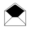 Sympathy envelope 120x190 mm - lining - blackes Kreuz