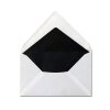 Cubierta de luto sombra degradado 120x191 mm, blanco semi mate con forro de seda negro