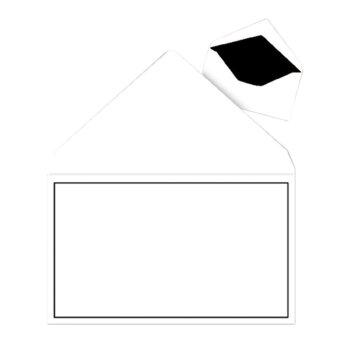 Sympathy envelope 120x190 mm - lining - blackes Kreuz