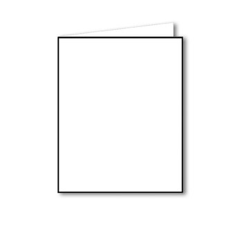 Trauerbogen, weiß, halbmatt, 162 x 206  mm, gefalzt, 2 mm gerändert 90g/m²