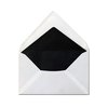 Pack 25 Sympathy Envelopes 120x195 mm - lining -  black 2 mm frame