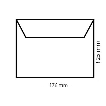B6 envelopes with adhesive strips 4.92 x 6.93 in white
