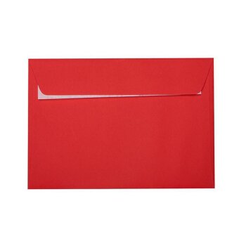 Buste B6 con strisce adesive 125x176 mm rosse
