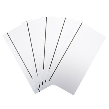 Cartes de deuil à rayures, blanches, mates 250g / m², 200 x100 mm adaptées à lenveloppe Din Lang