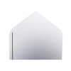 Trauer-Set Din lang Briefumschlag mit Streifen OHne Futter dazu passende Klappkarte,  weiß, matt  250g/m², 200 x100 mm