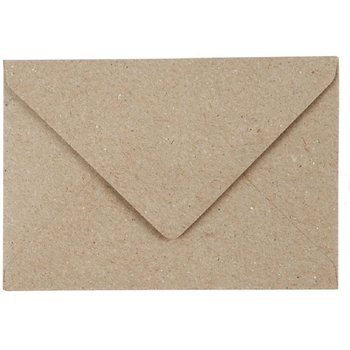 Enveloppes en papier kraft DIN C6 (114 x 162 mm) -...