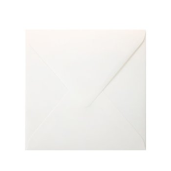 Enveloppes de mariage 160 x 160 mm, blanc naturel / ivoire doublé de 2 cartes de remerciements avec enveloppe