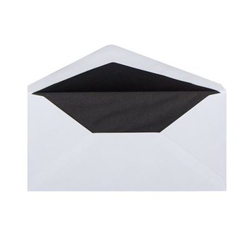Enveloppes de deuil DIN longues 110x220 mm bordées de bande noire et carte de consolation avec enveloppe